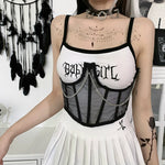 Punk Metal Chain Corset Waist Cincher Belt