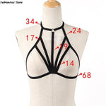 Goth Elastic Alluring Bustier Bandage cage bra - Alt Style Clothing