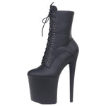 20CM Extreme High Heels Platform Boots Lace Up - Alt Style Clothing