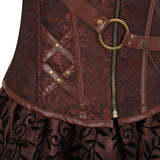 Steampunk Corset Dress Gothic PU Leather - Alt Style Clothing