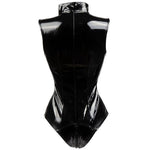 Double Zipper Sexy Leather Jumpsuit - Alt Style Clothing