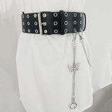 Wide Corset Belt Punk Gothic Waist Chain - Alt Style Clothing