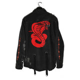 Gothic Demon Hunter Skull Black Denim Jacket for Me