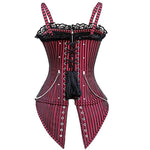 Lace Low-cut Zip Sling vest Gothic Style Slimming Corselet - Alt Style Clothing