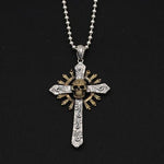 Mixed Color Skull Cross Necklace