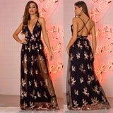 IDress Sexy Sequined Long Elegant Off Shoulder Evening Party Dress