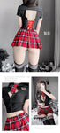 Schoolgirl Cosplay Uniform Set Sexy JK Embroidery Pleated Role Playing Costume