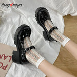 British Style PU Leather Heart Ankle Flats