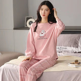 Autumn-Winter Cotton Pajama Set – Cozy and Cute Homewear for Relaxation