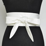 Lace-Up Bowknot Wide Waist Belt – Stylish Accent for Any Outfit