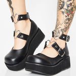 Sweet Style Gothic Cozy Wedges High Heels Pumps - Alt Style Clothing