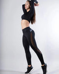 Sexy Women Leggings Gothic Insert Mesh Design - Alt Style Clothing