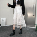 Gothic Pleated Vintage High Waist Long Skirt - Alt Style Clothing