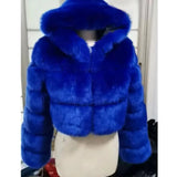 High-End Fox Fur Leather Coat – Luxury Thick Warm Fur for Ladies