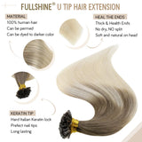 Full Shine U Tip Fusion Hair Extensions - Pre-Bonded Brazilian Human Hair