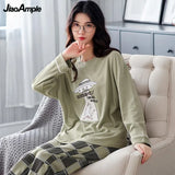 Autumn-Winter Cotton Pajama Set – Cozy and Cute Homewear for Relaxation