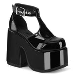Ankle Strap Platform Pumps Goth With Chain - Alt Style Clothing