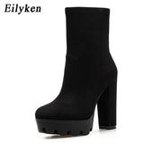 High Heels Ankle Boots Thick Platform - Alt Style Clothing