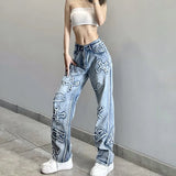 High Waisted Chain Jeans - Featuring a Cross Chain and Hollow Out Design for a Sexy and Elegant Look