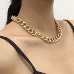 Curb Cuban Thick Short Choker Necklace