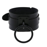Black O-Round Leather Bracelets Gothic - Alt Style Clothing