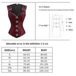 Lady Steel Bone Corset Gothic Steampunk with Front Buckles - Alt Style Clothing