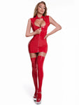 Hollow Out PVC Leather Club Dress – Bold and Alluring Nightclub Look