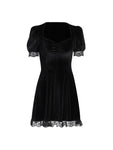 Darkly Alluring Gothic Vintage Lace Sleeveless Mini Dress