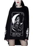 Beaukiss Gothic Moon Hoodie Long Sleeve Sweatshirt for Women