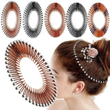 Full Circle Stretch Comb Headband - Flexible Teeth Hair Hoop