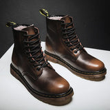 Edgy Handmade Thick-Soled Genuine Leather Boots for Alternative Men