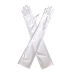 Long Elegant Party Gloves - Thin Elastic Elbow-Length Gloves