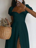 A-Line Button Dress for Women - Perfect for Summer and Beyond!