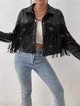 Faux Leather Moto Jacket – Edgy Short PU Leather Jacket with Loose Fit