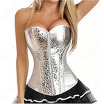 Overbust Leather Corset Bustier Top Perfect for Nightclub