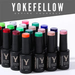 YOKEFELLOW 10ML Sparkle Red Gel Nail Polish - Soak Off UV LED Gel Varnish