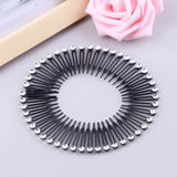 Full Circle Stretch Comb Headband - Flexible Teeth Hair Hoop