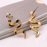 Gothic Snake Shape Vintage Stud Earrings – Classic Animal Design