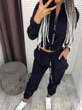 Stay Comfortably Cool with Our Long Sleeve Zipper Pants Streetwear Track Suit Casual - Alt Style Clothing