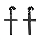 Stainless Steel Cross Skull Star Scorpion Tassel Chain Stud Earrings