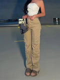 Vintage 90s Baggy Cargo Overalls - High Waist, Wide-Leg, and Multiple Pockets for Streetwear Style - Alt Style Clothing