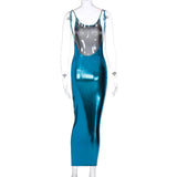 Sexy Slim Spaghetti Strap Sleeveless V-Neck Maxi Dress - Alt Style Clothing