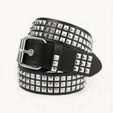 Gothic PU Leather Rivet Hanging Chain Belt