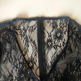 Rosetic Vintage Gothic Sexy Lace Bodysuit - Alt Style Clothing