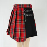 E-girl A-line Vintage High Waist Plaid Mini Skirt - Alt Style Clothing