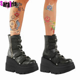 Ankle Boots Punk Sweet Heart Platform - Alt Style Clothing