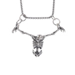 Silver Plated Captivity Bondage Goddess Pendant - Demon Girl Necklace