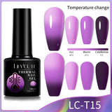 LILYCUTE Pink Purple Thermal Gel Nail Polish - 3 Colors Temperature Color Changing