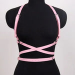 Gothic Handmade PU Leather Harness Belts