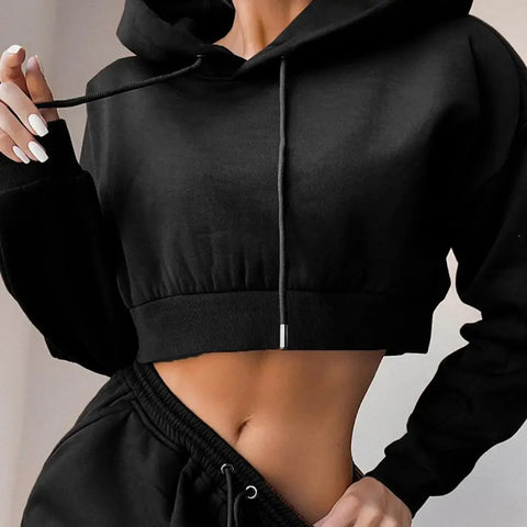 Women's 2 Piece Set Casual Sport Outfits Tracksuit With Hoodie - Breathable and Stylish